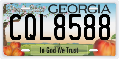 GA license plate CQL8588