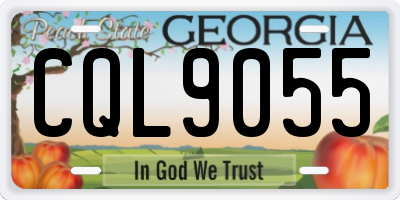 GA license plate CQL9055