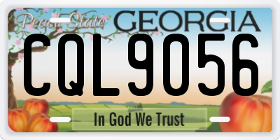GA license plate CQL9056