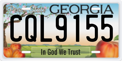 GA license plate CQL9155