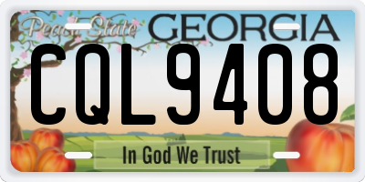 GA license plate CQL9408