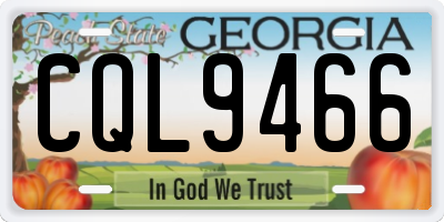 GA license plate CQL9466