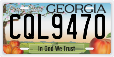 GA license plate CQL9470