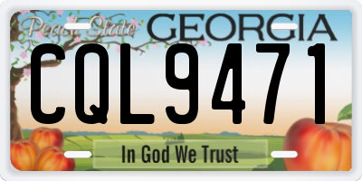 GA license plate CQL9471