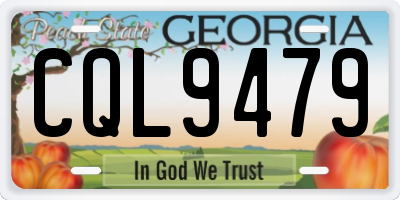 GA license plate CQL9479