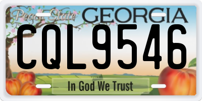 GA license plate CQL9546