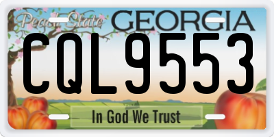 GA license plate CQL9553