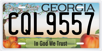 GA license plate CQL9557