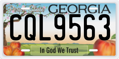 GA license plate CQL9563