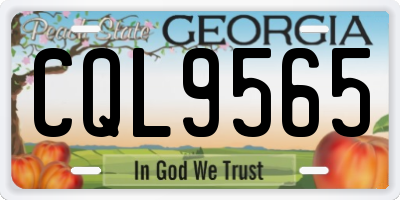 GA license plate CQL9565