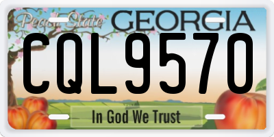 GA license plate CQL9570