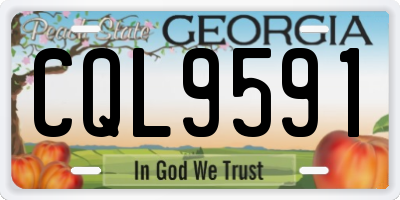 GA license plate CQL9591
