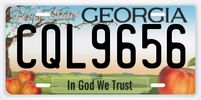 GA license plate CQL9656