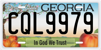 GA license plate CQL9979