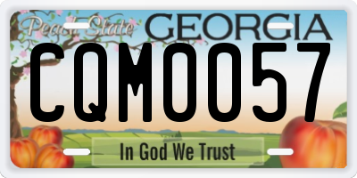 GA license plate CQM0057