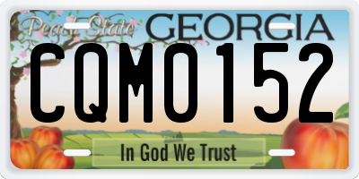 GA license plate CQM0152