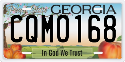 GA license plate CQM0168