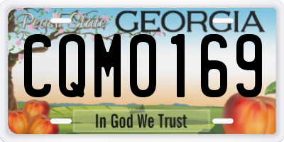 GA license plate CQM0169