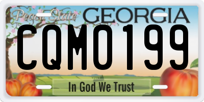 GA license plate CQM0199