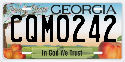 GA license plate CQM0242