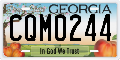 GA license plate CQM0244