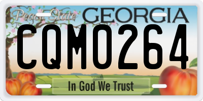 GA license plate CQM0264