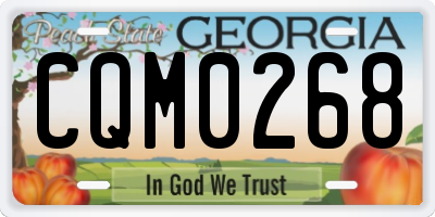 GA license plate CQM0268