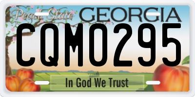 GA license plate CQM0295