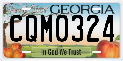 GA license plate CQM0324