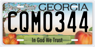 GA license plate CQM0344