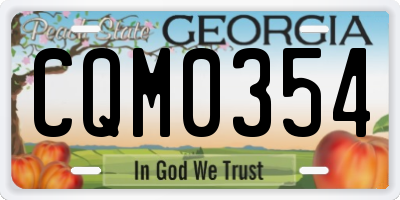 GA license plate CQM0354