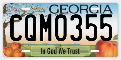 GA license plate CQM0355