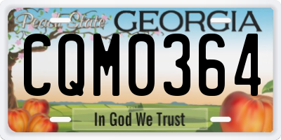 GA license plate CQM0364