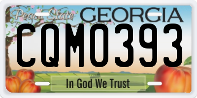 GA license plate CQM0393