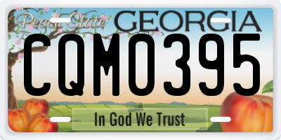 GA license plate CQM0395