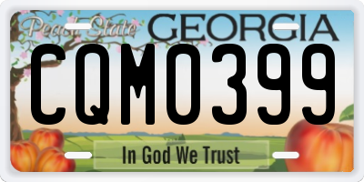 GA license plate CQM0399