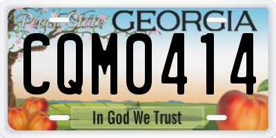 GA license plate CQM0414