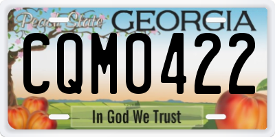 GA license plate CQM0422
