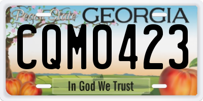 GA license plate CQM0423