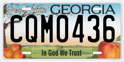GA license plate CQM0436