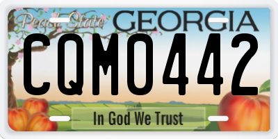 GA license plate CQM0442