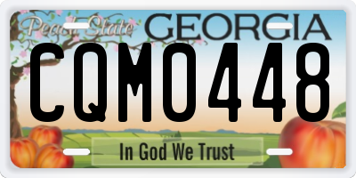GA license plate CQM0448
