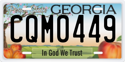 GA license plate CQM0449