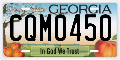 GA license plate CQM0450