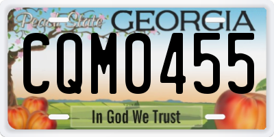 GA license plate CQM0455
