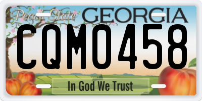 GA license plate CQM0458