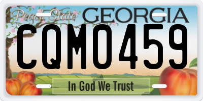 GA license plate CQM0459
