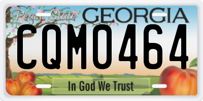 GA license plate CQM0464