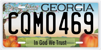 GA license plate CQM0469