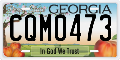 GA license plate CQM0473